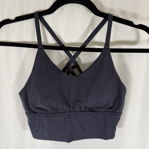 Offline By Aerie Sports Bra Women's Small Navy Blue Strappy Padded Stretch - Picture 1 of 6